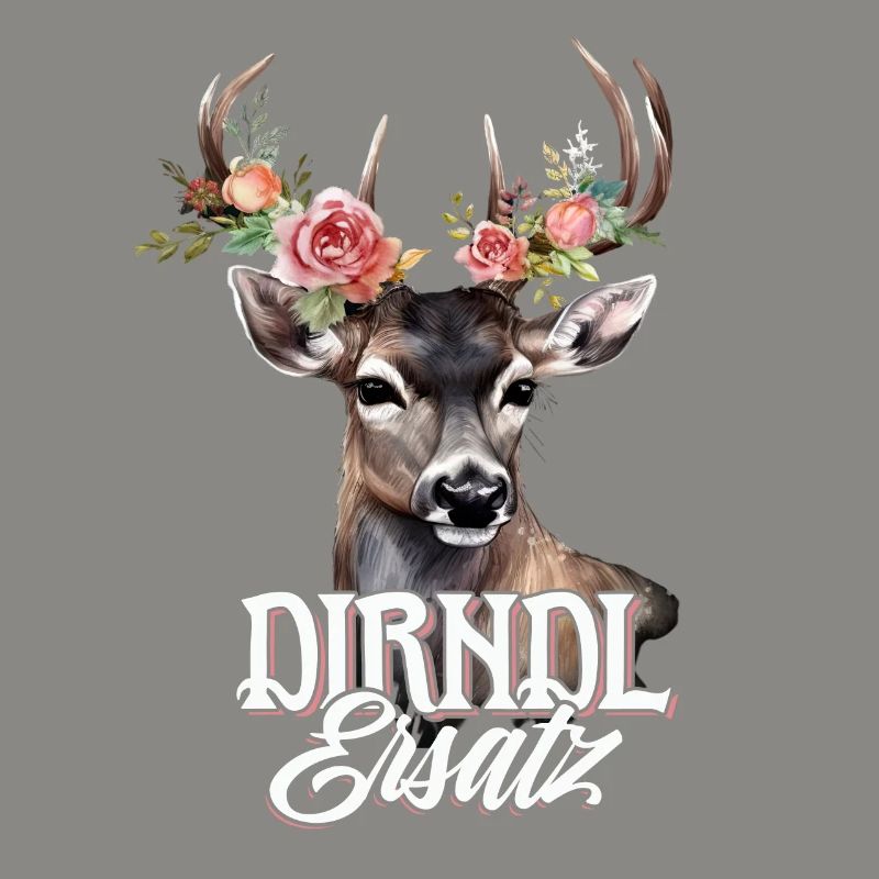 Dirndl Replacement Deer Deer Antler Roses
