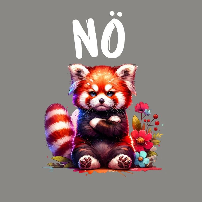 Red Panda Funny Saying Nope Fire Fox