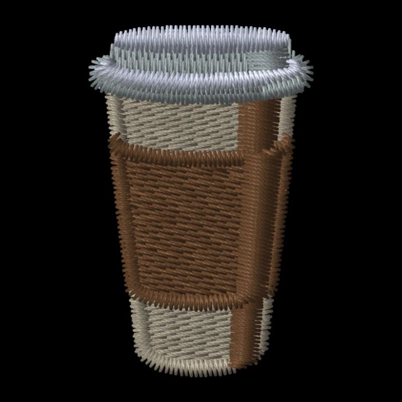 Kaffeebecher bestickt