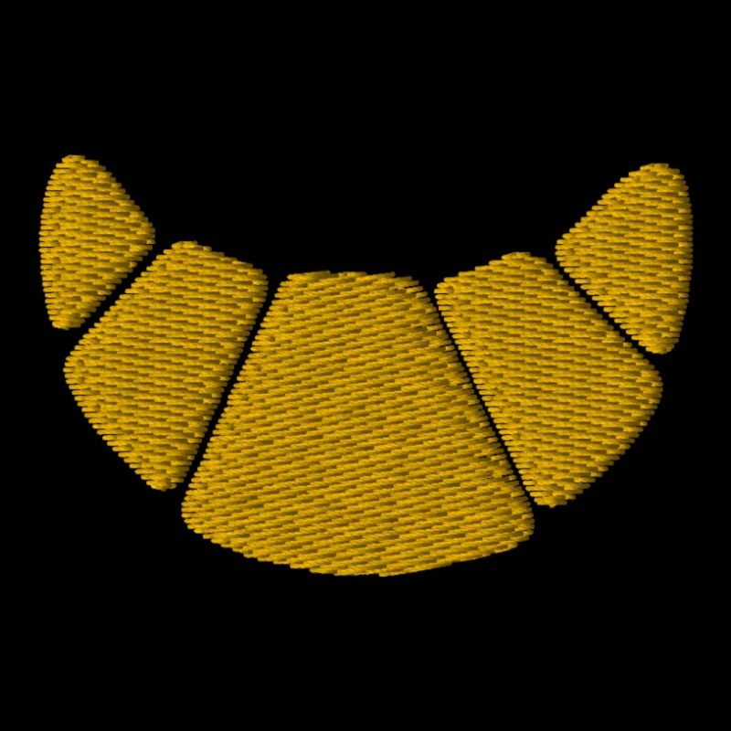 Croissant geborduurd