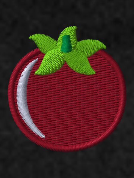 Tomate bestickt