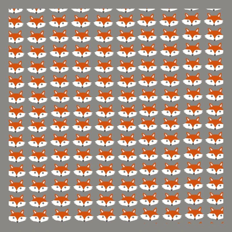 Fox head pattern, children's pattern