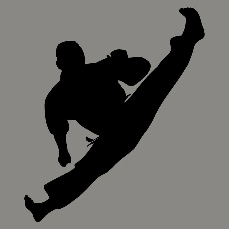 Jumpkick Geri Kick Karate oder Teakwondo