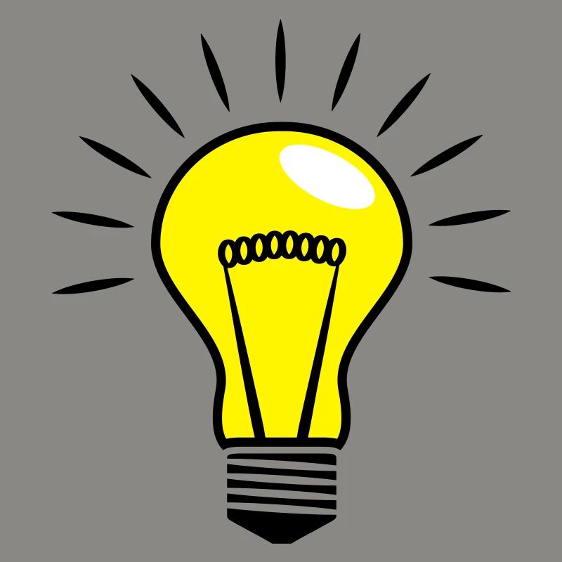 Light bulb Comic Vector 3 Color customizable