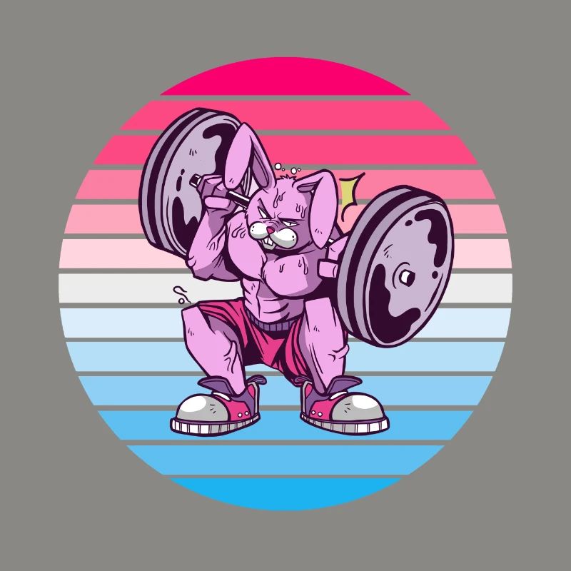 Conception de bodybuilder de lapin