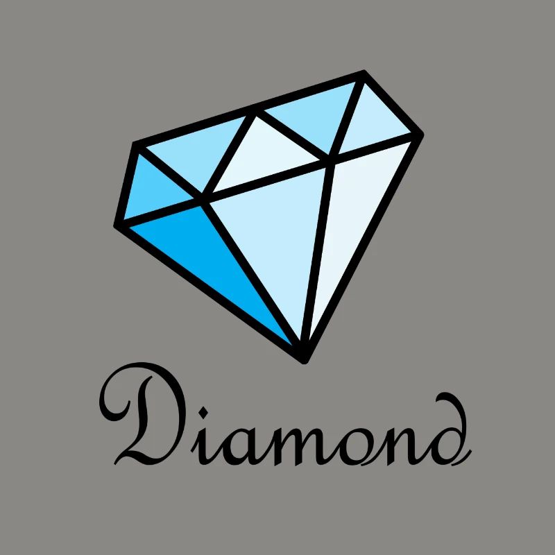 Blue Geometric Diamond