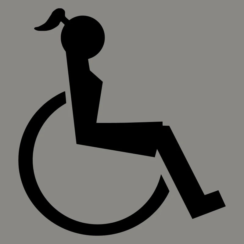 Logo der Dame oder des Mädchens im Rollstuhl. Bild*