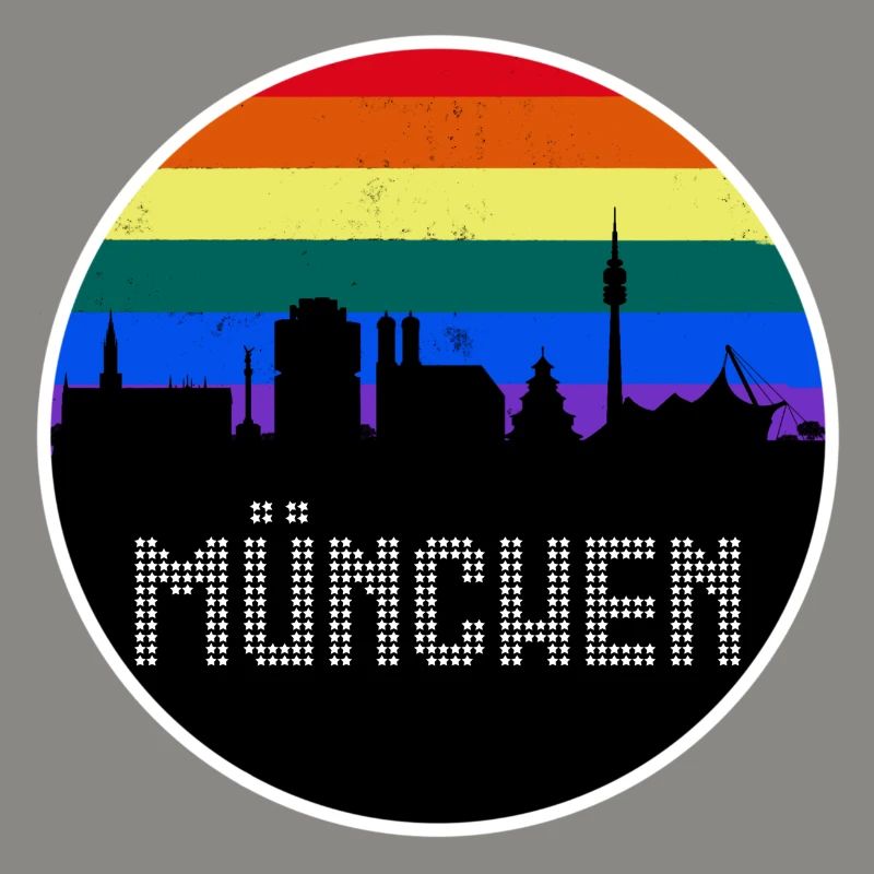 München Skyline Regenbogen