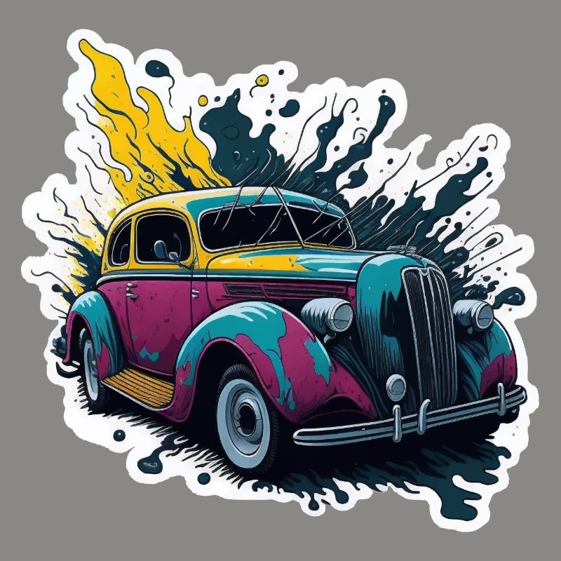Farbiger Oldtimer Spritzer