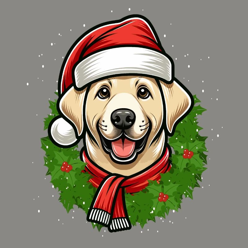 Weihnachts Labrador Hunde-Freunde