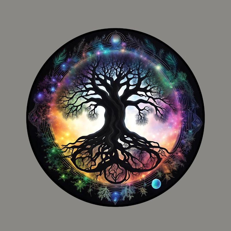 Root tree in rainbow circle