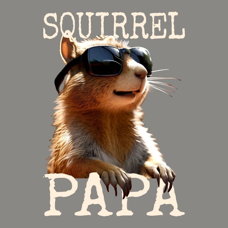 Squirrel Papa Eichhörnchen Daddy Vatertag Dad Paps