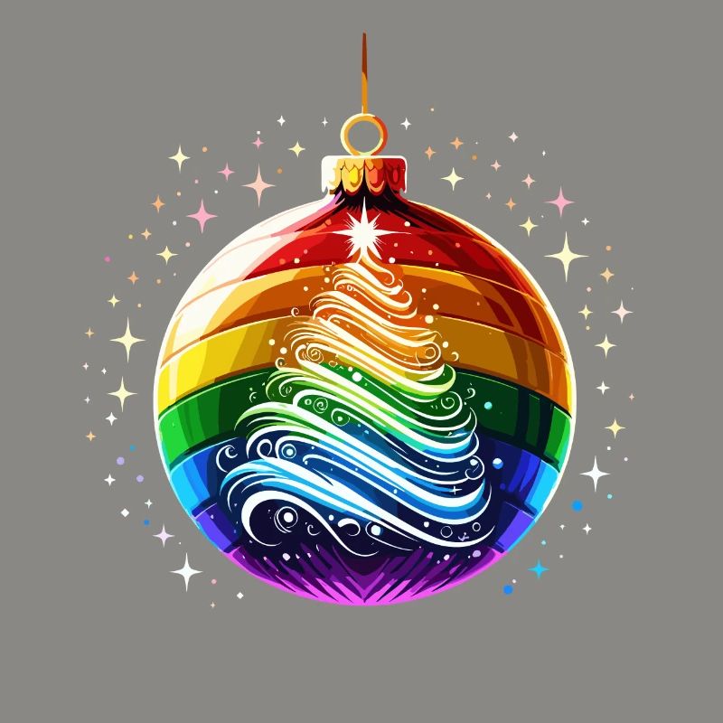 Regenbogen Weihnachtskugel