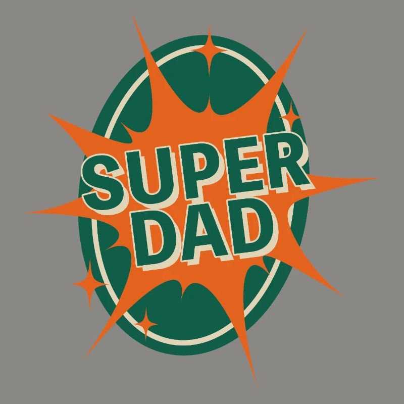 Super Dad Comic Style Design