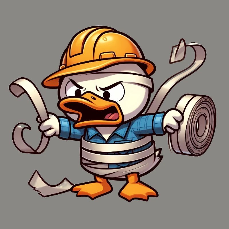 Ducks Construction Worker: Humor in Construction Site Style