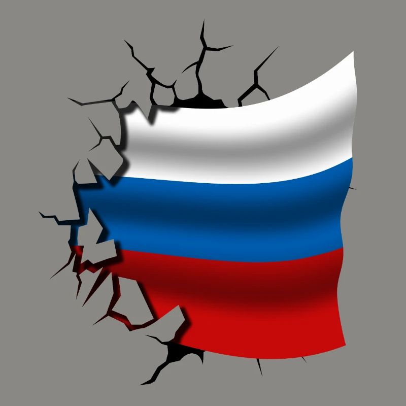 Drapeau de la Russie - Russie - Drapeau Broken Design