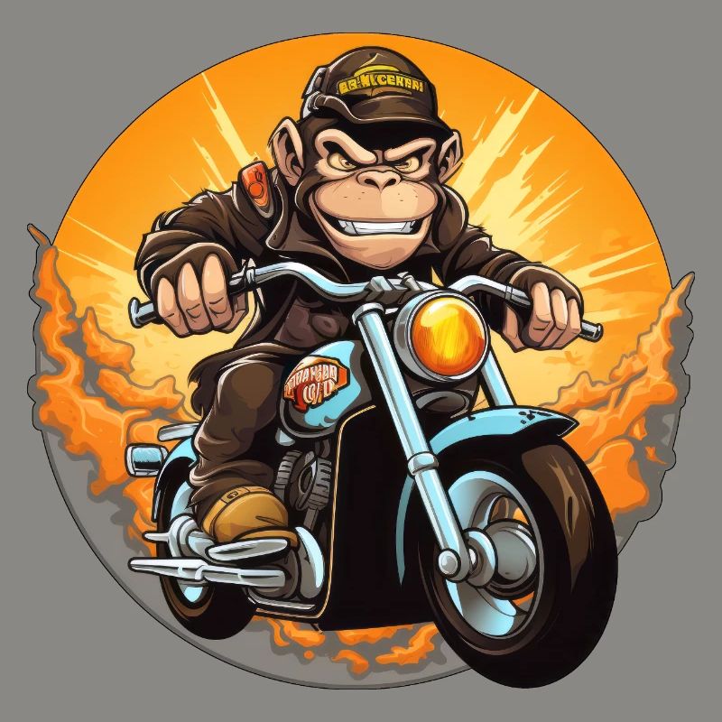 Monkey Motorcycle / Motorcyclist Monkey