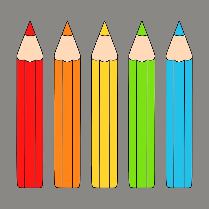 Lebendiges Farbstift-Array-Design