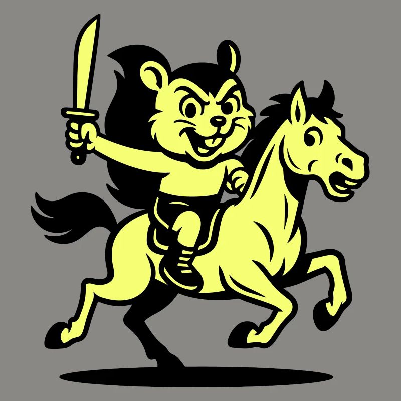 Héros mignon à cheval