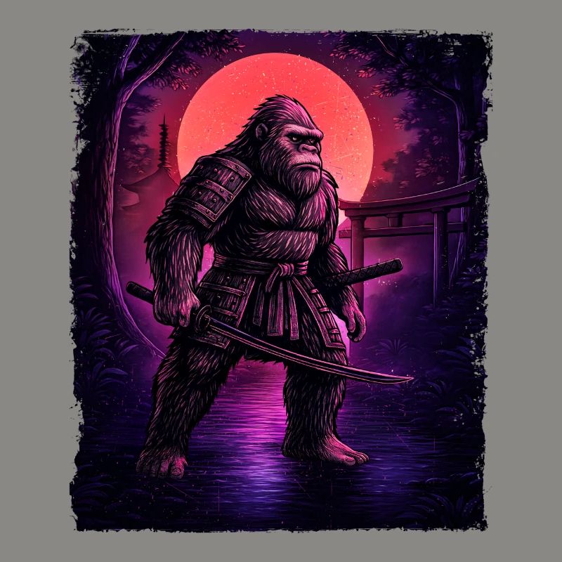 Samurai Bigfoot Kryptid Sasquatch Yeti Jäger