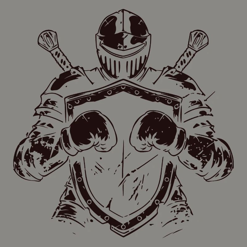Chevalier avec bouclier et épée