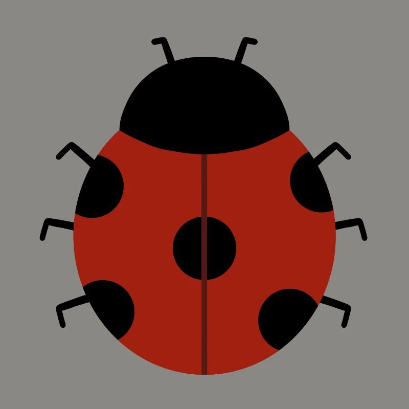 Red Ladybug Illustration for Eco-Friendly Apparel