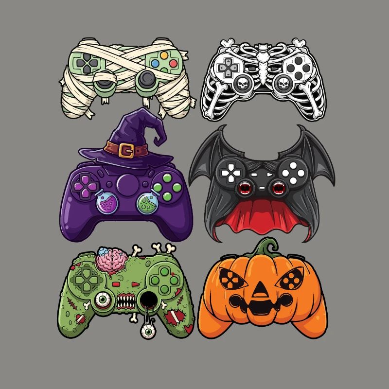 Halloween-Gaming-Controller — Gruselige Gamer-Vibes