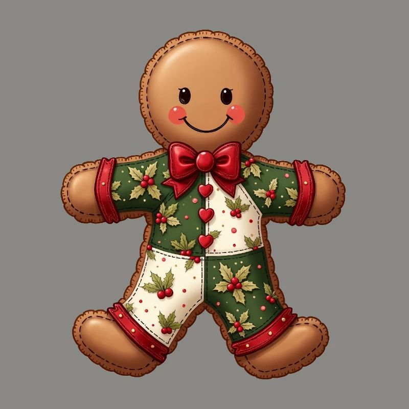 Gingerbread Christmas Motif Patchwork