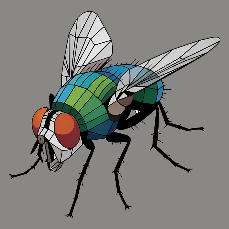 Mouche - Logo Low Poly cool