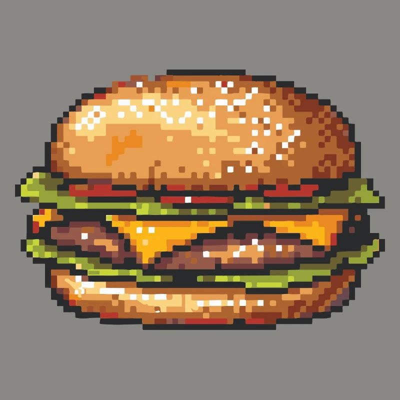 Hamburger 8 bits Pixel Art
