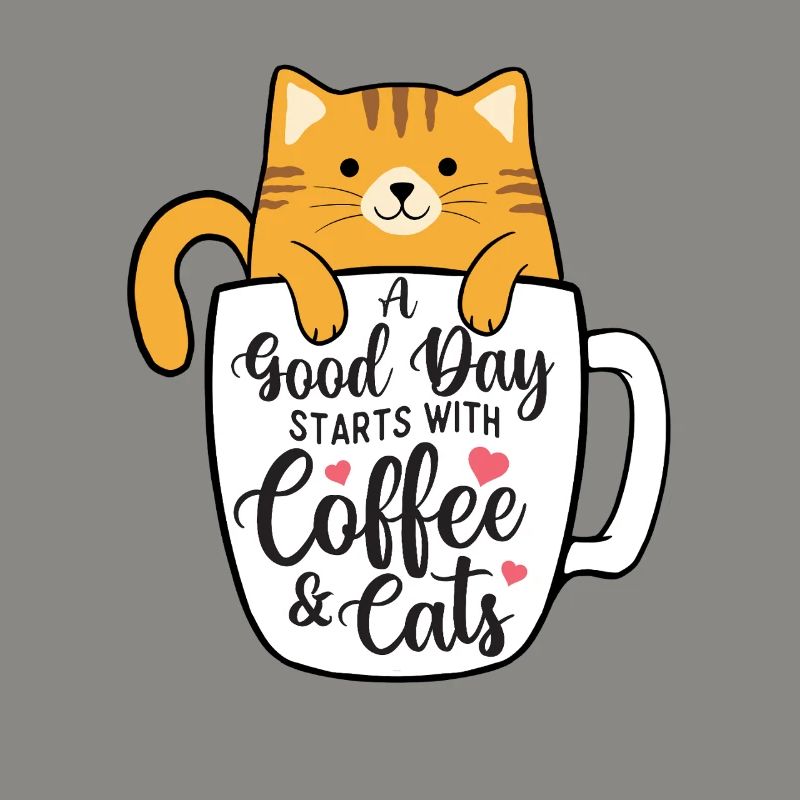 Good Day Starts With Coffee And Cats