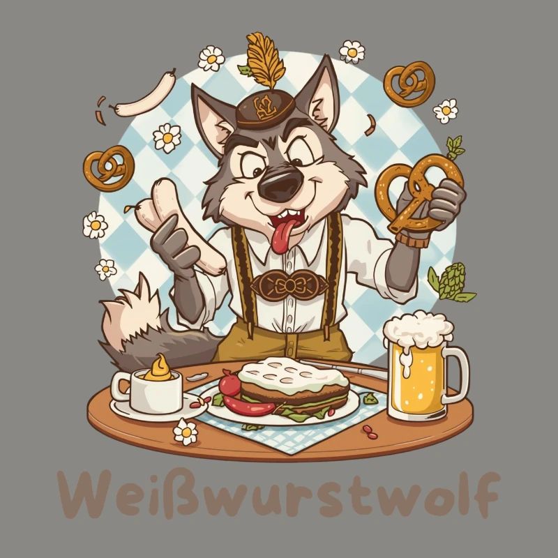 Weißwurstwolf Kochheld Bavarian