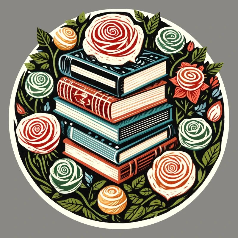 Florales Book Stack Emblem
