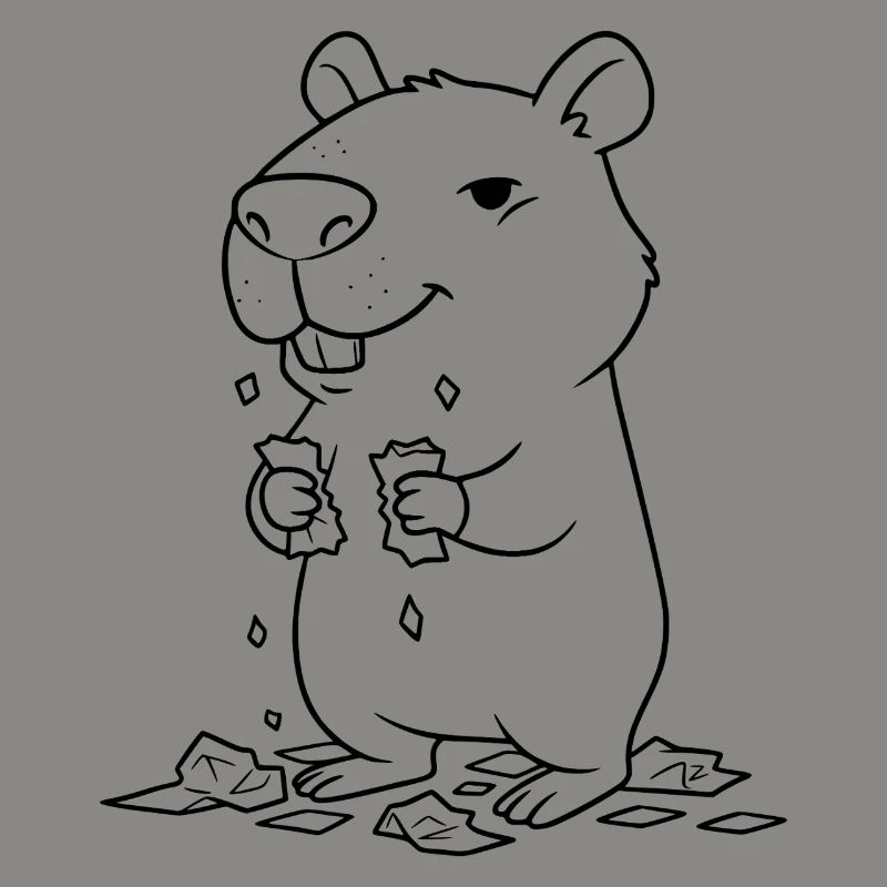 Capybara eats homework