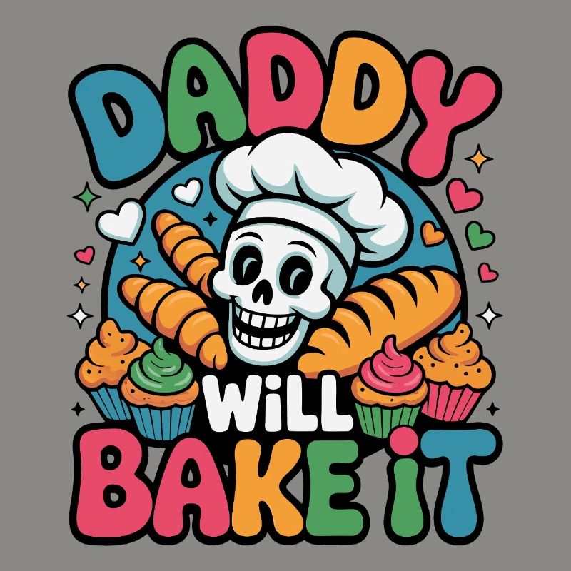 Daddy Will Bake It Skull Bakery