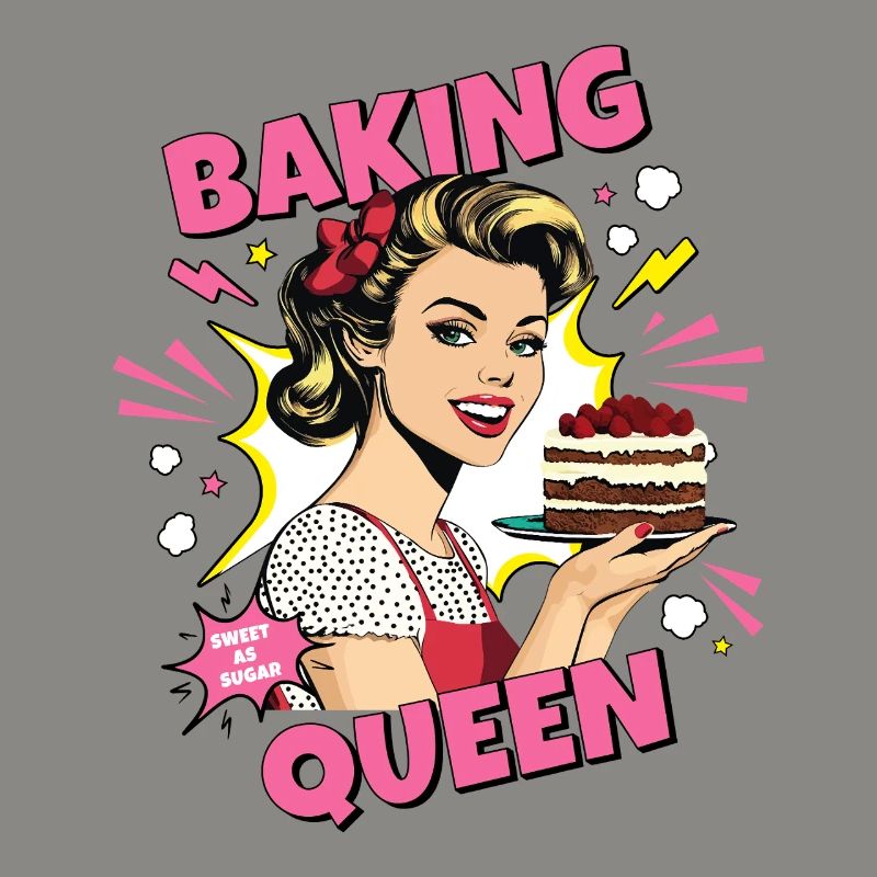 Cuisson Gâteau Cuisson Reine Cuisson Fée Boulanger Pop Art
