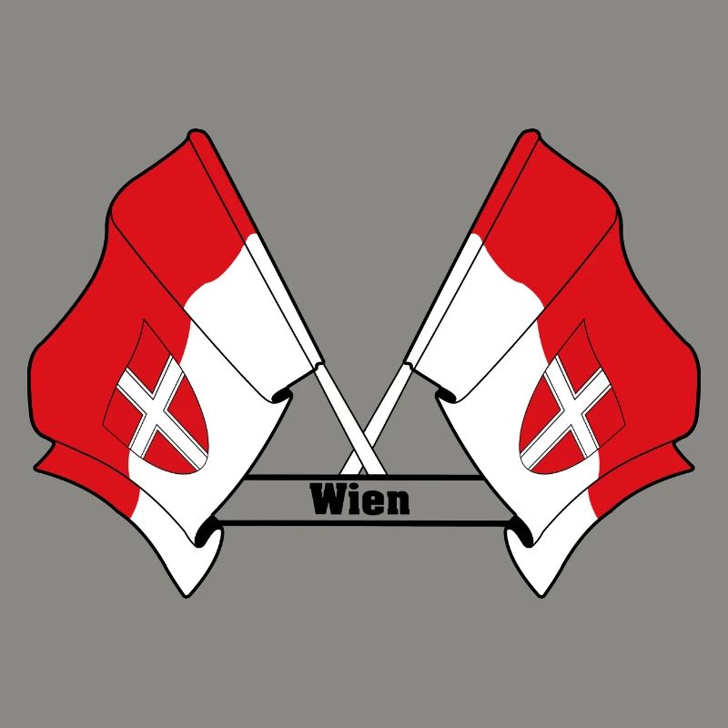 Wien Flags with Text
