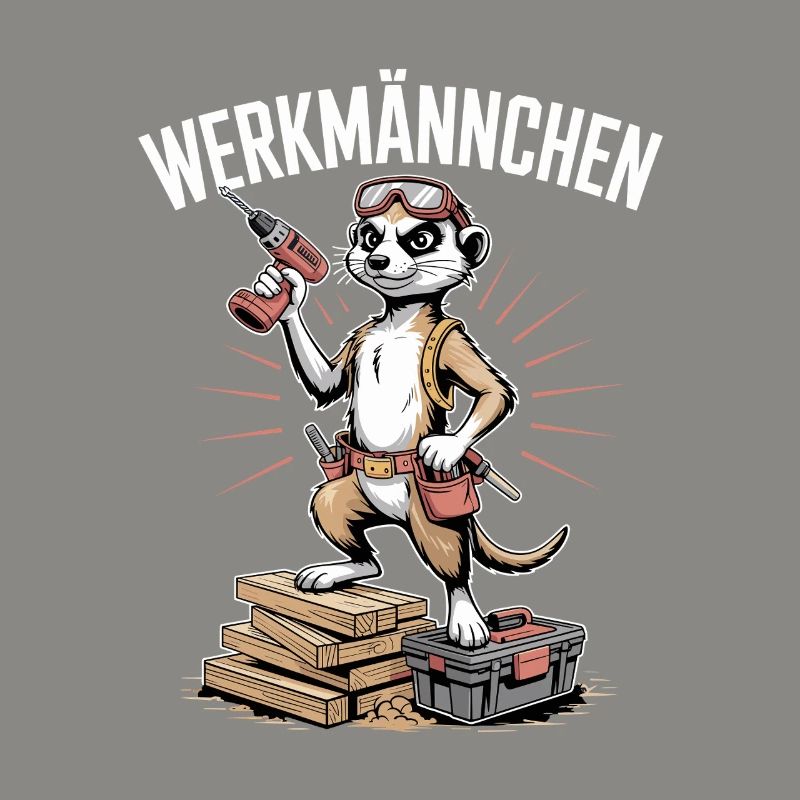 Erdmännchen Echter Heimwerker Mann Handwerker
