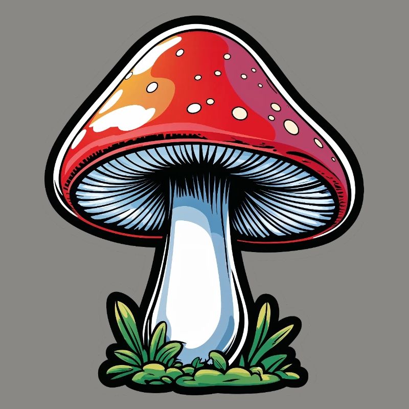 Red Toadstool Popart Design