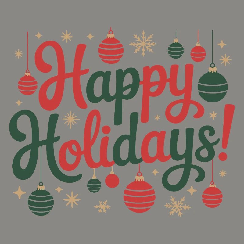 Happy Holidays Ornaments Script