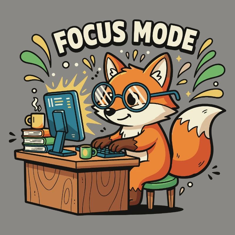 Fokusmodus Fuchs am Computer