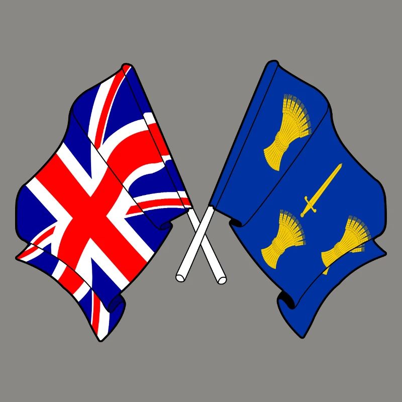 Cheshire & Great Britain Flags
