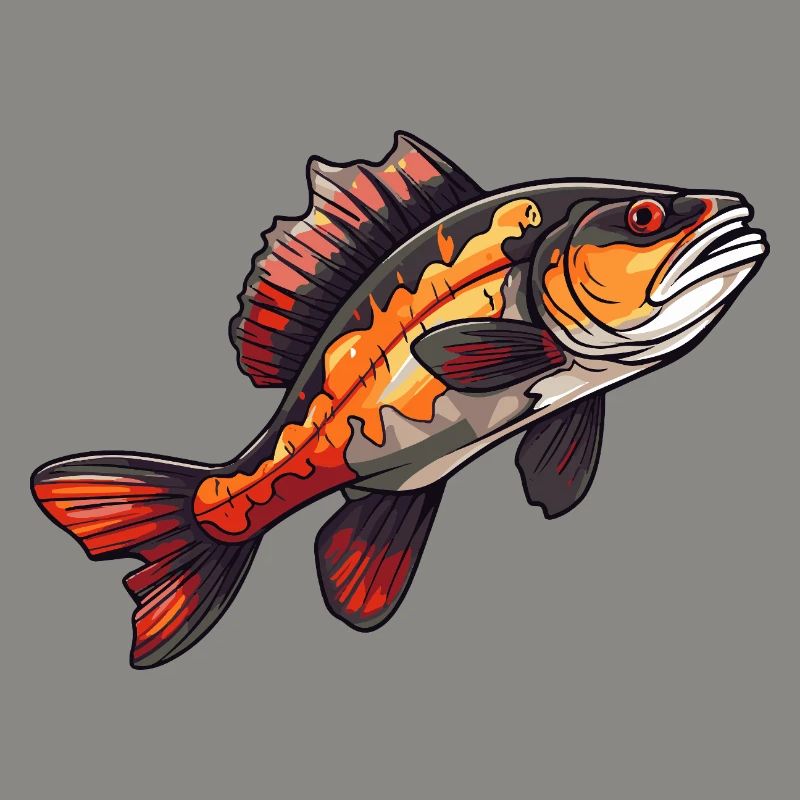 Perch Cartoon Fish