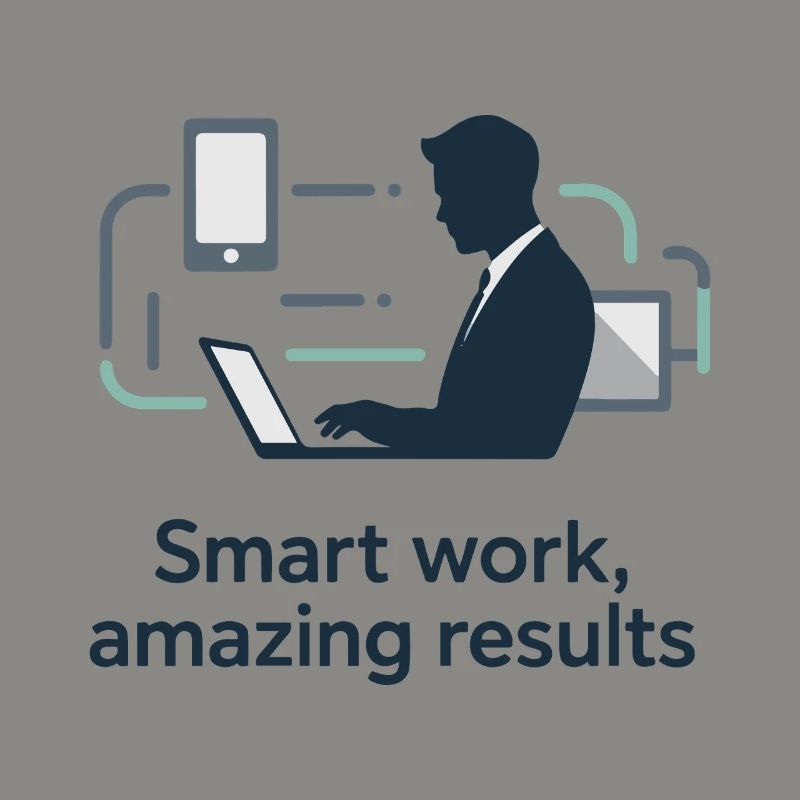 Smart Work Tech Silhouette