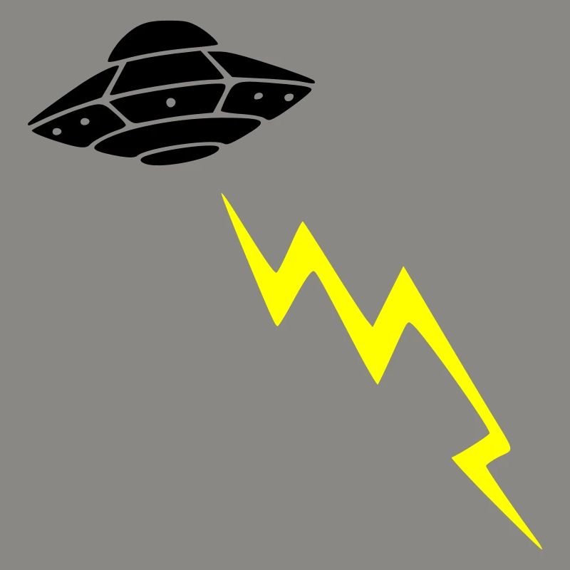 UFO Invasion Lightning Attack Alien Vector