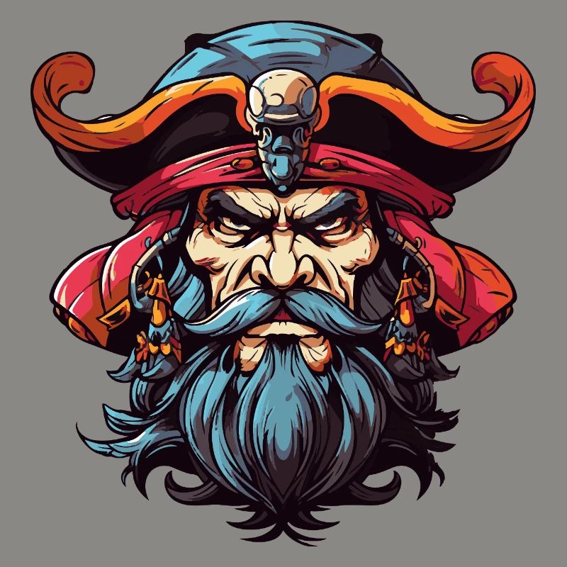Pirate à la barbe comic