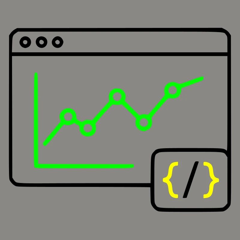 Web Analyse Chart Coding Browser Vektor