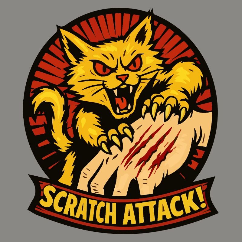 Scratch Attack Wütende Katzenklauen-Design