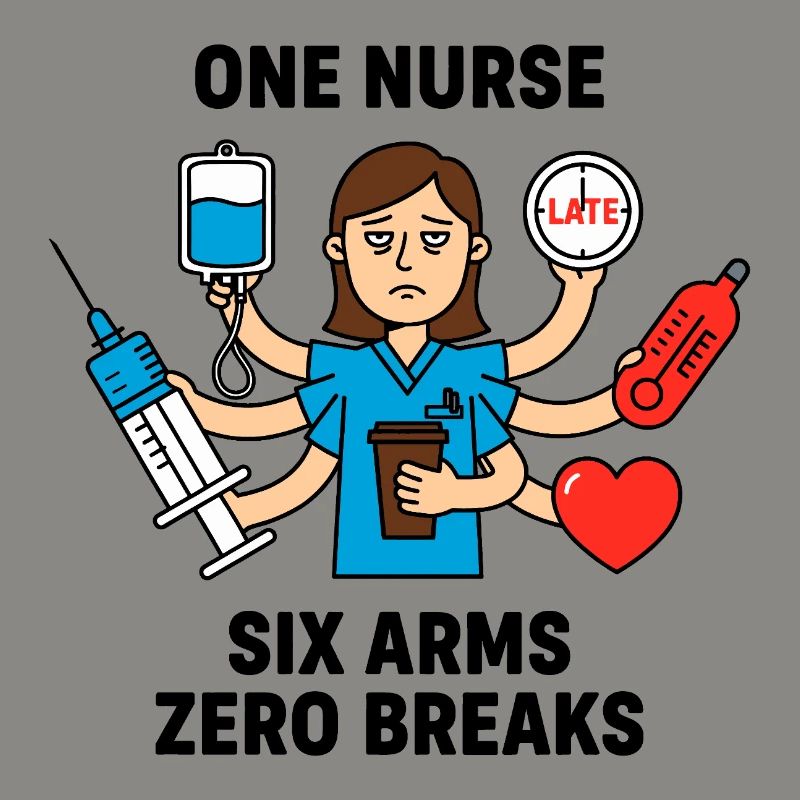 Overwhelmed Nurse Multitask Mayhem