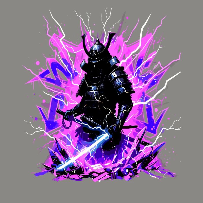 Cyber Samurai – Synthwave Katana Geist
